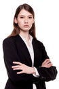 Confident young businesswoman / student arms crossed in Studio Royalty Free Stock Photo