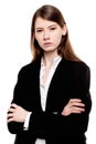 Confident young businesswoman / student arms crossed in Studio Royalty Free Stock Photo