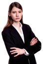 Confident young businesswoman / student arms crossed in Studio Royalty Free Stock Photo