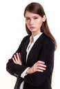 Confident young businesswoman / student arms crossed in Studio Royalty Free Stock Photo