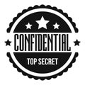 Confidental logo, simple style. Royalty Free Stock Photo