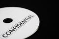 Confidential cd on black Royalty Free Stock Photo