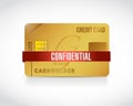 Confidential credit card information illustration Royalty Free Stock Photo