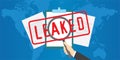 Confidential document leaked to public Royalty Free Stock Photo