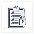 Confidential Document Security HandDrawn Icon Royalty Free Stock Photo