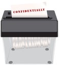 Confidential documents in the shredder Royalty Free Stock Photo