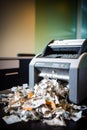 Confidential Files Destroyed by Shredder in Office