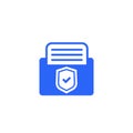 confidential folder icon on white Royalty Free Stock Photo