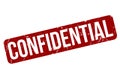 Confidential Grunge Rubber Stamp, Vector Illustration