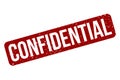 Confidential Grunge Rubber Stamp On White Background