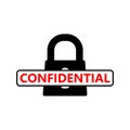 Confidential icon, Confidential sign or logo