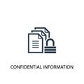 Confidential information icon. Simple