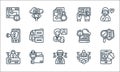 confidential information line icons. linear set. quality vector line set such as privacy, personal, password, database security,