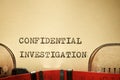 Confidential investigation text