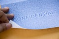 Confidential letter data security protection concept Royalty Free Stock Photo