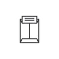Confidential letter outline icon