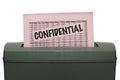 Confidential paper into shredder Royalty Free Stock Photo