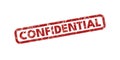 Confidential Red Grunge Rubber Stamp Royalty Free Stock Photo