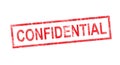 CONFIDENTIAL red rectangular stamp Royalty Free Stock Photo