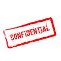 Confidential red rubber stamp isolated on white. Royalty Free Stock Photo