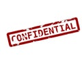 Confidential rubber ink stamp Royalty Free Stock Photo