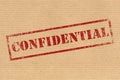 Confidential rubber ink stamp