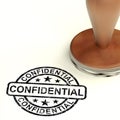 Confidential Stamp Showing Private Correspondence Or Documents Royalty Free Stock Photo