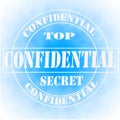 Confidential Top Secret Sign, Symbol or Stamp Royalty Free Stock Photo