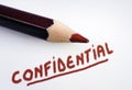 Confidential word Royalty Free Stock Photo