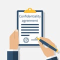 Confidentiality agreement Royalty Free Stock Photo