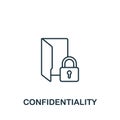 Confidentiality icon. Monochrome simple Business Intelligence icon for templates, web design and infographics