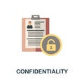 Confidentiality icon. Simple element from business growth collection. Creative Confidentiality icon for web design, templates, Royalty Free Stock Photo