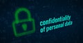 Confidentiality of personal data