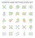 Config and setting icon set Royalty Free Stock Photo