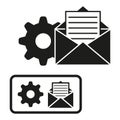 Configurable email settings icon. Vector illustration. EPS 10. S