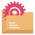 Configuration, file manager Color Vector icon which can easily modify or edit Royalty Free Stock Photo