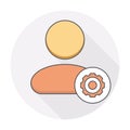 Configuration gear settings user icon