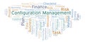 Configuration Management word cloud, made with text only.