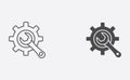 Configuration outline and filled vector icon sign symbol Royalty Free Stock Photo