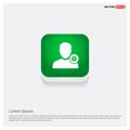 Configuration user icon Green Web Button Royalty Free Stock Photo