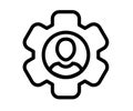 Configuration user setting single isolated icon with outline style Royalty Free Stock Photo