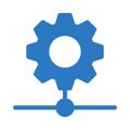 Configure connection glyph color flat vector icon Royalty Free Stock Photo