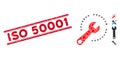 Configure Diagram Mosaic and Scratched ISO 50001 Seal with Lines