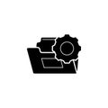 Configure folder icon. Simple glyph, flat vector of Web icons for UI and UX, website or mobile application Royalty Free Stock Photo