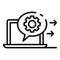 Configure server connection icon, outline style Royalty Free Stock Photo