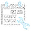 Configure Timetable Polygonal Frame Vector Mesh Illustration