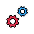 Configure vector color line icon