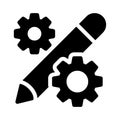 Configure vector glyph flat icon