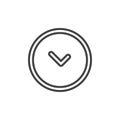 Confirm button line icon Royalty Free Stock Photo