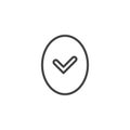 Confirm button outline icon Royalty Free Stock Photo
